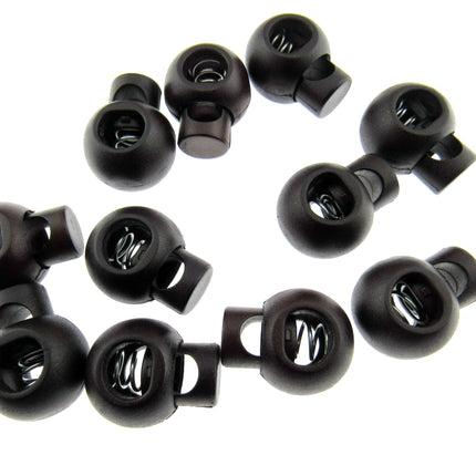 Cord Lock End Toggles with Metal Spring - 20mm x 18mm - ThreadandTrimmings