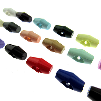 Bright Baby Toggle Buttons Plastic 19mm Choice of Colour & Quantity CT1 - ThreadandTrimmings