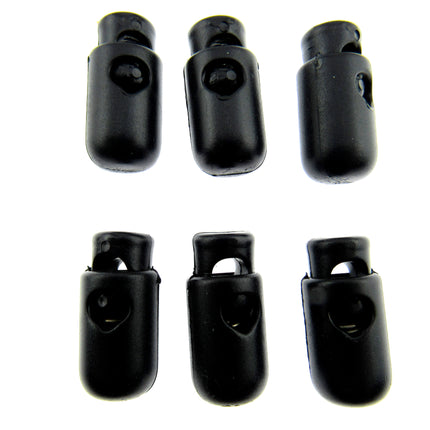 Spring Loaded Barrel Cord Locks DARK NAVY BARREL To Clear - ThreadandTrimmings
