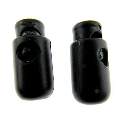 Spring Loaded Barrel Cord Locks DARK NAVY BARREL To Clear - ThreadandTrimmings