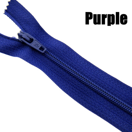 MIXED CLOSED END NYLON ZIPS ASSORTMENT - CHOOSE FROM 44 RICH COLOURS - 10 SIZES - ThreadandTrimmings