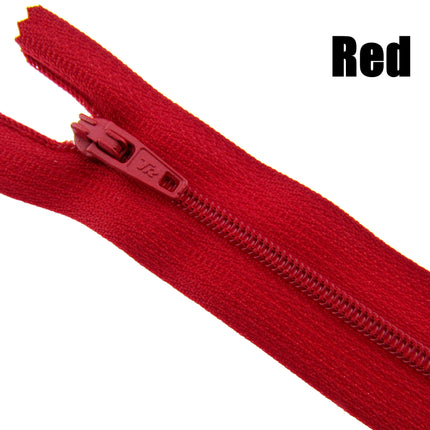 MIXED CLOSED END NYLON ZIPS ASSORTMENT - CHOOSE FROM 44 RICH COLOURS - 10 SIZES - ThreadandTrimmings