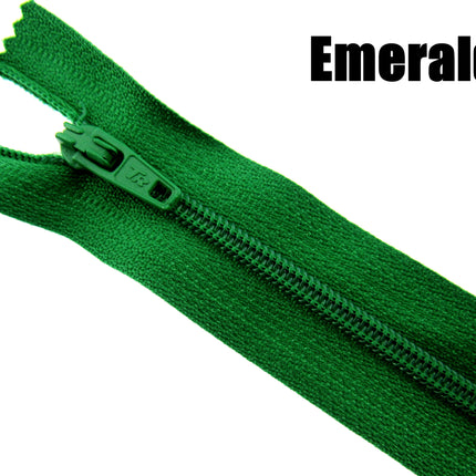 MIXED CLOSED END NYLON ZIPS ASSORTMENT - CHOOSE FROM 44 RICH COLOURS - 10 SIZES - ThreadandTrimmings