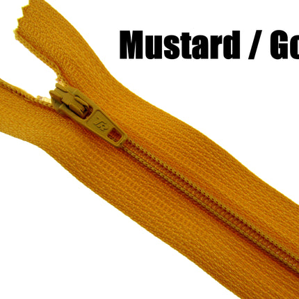 MIXED CLOSED END NYLON ZIPS ASSORTMENT - CHOOSE FROM 44 RICH COLOURS - 10 SIZES - ThreadandTrimmings