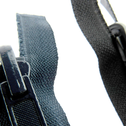 Reversible Flip Over Open End Chunky Plastic Zip (# 5 Chain) Black Navy 22"- 30"