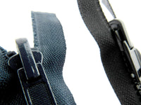 Open End Reversible Chunky Plastic Zip (# 5 Chain) Black / Navy 22" - 30"