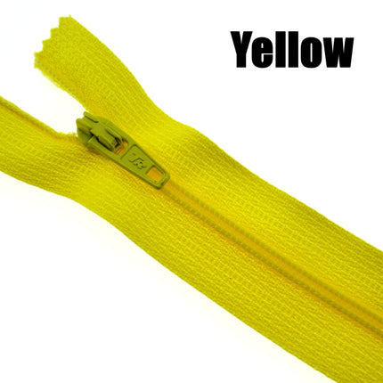 MIXED CLOSED END NYLON ZIPS ASSORTMENT - CHOOSE FROM 44 RICH COLOURS - 10 SIZES - ThreadandTrimmings