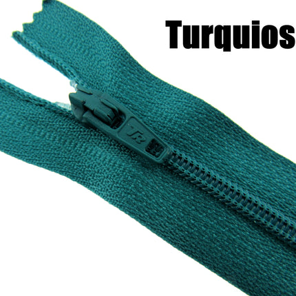 MIXED CLOSED END NYLON ZIPS ASSORTMENT - CHOOSE FROM 44 RICH COLOURS - 10 SIZES - ThreadandTrimmings