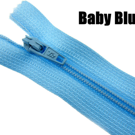 MIXED CLOSED END NYLON ZIPS ASSORTMENT - CHOOSE FROM 44 RICH COLOURS - 10 SIZES - ThreadandTrimmings