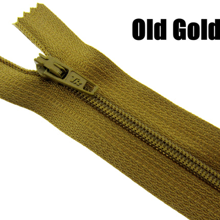 MIXED CLOSED END NYLON ZIPS ASSORTMENT - CHOOSE FROM 44 RICH COLOURS - 10 SIZES - ThreadandTrimmings
