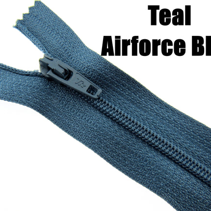 MIXED CLOSED END NYLON ZIPS ASSORTMENT - CHOOSE FROM 44 RICH COLOURS - 10 SIZES - ThreadandTrimmings