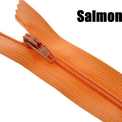 MIXED CLOSED END NYLON ZIPS ASSORTMENT - CHOOSE FROM 44 RICH COLOURS - 10 SIZES - ThreadandTrimmings