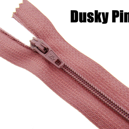 MIXED CLOSED END NYLON ZIPS ASSORTMENT - CHOOSE FROM 44 RICH COLOURS - 10 SIZES - ThreadandTrimmings