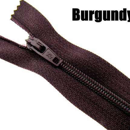 MIXED CLOSED END NYLON ZIPS ASSORTMENT - CHOOSE FROM 44 RICH COLOURS - 10 SIZES - ThreadandTrimmings