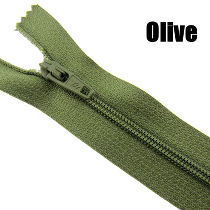 MIXED CLOSED END NYLON ZIPS ASSORTMENT - CHOOSE FROM 44 RICH COLOURS - 10 SIZES - ThreadandTrimmings