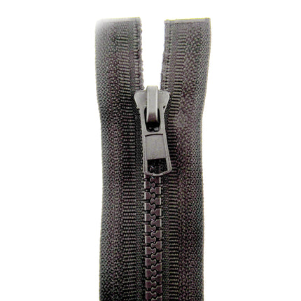 Plastic Vislon Open End Zip - 24" Dark Brown  - 5mm Wide Teeth