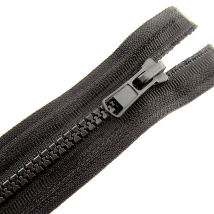 Plastic Vislon Open End Zip - 24" Dark Brown  - 5mm Wide Teeth