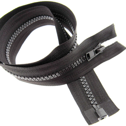 Plastic Vislon Open End Zip - 24" Dark Brown  - 5mm Wide Teeth