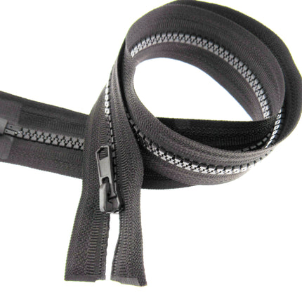 Plastic Vislon Open End Zip - 24" Dark Brown  - 5mm Wide Teeth