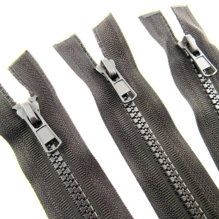 Plastic Vislon Open End Zip - 24" Dark Brown  - 5mm Wide Teeth