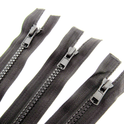 Plastic Vislon Open End Zip - 24" Dark Brown  - 5mm Wide Teeth