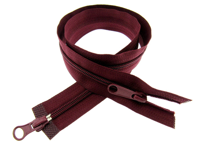 26" NYLON OPEN END 2-WAY (TWO WAY) NYLON ZIP - No 5 CHAIN - 19 COLOURS AVAILABLE - ThreadandTrimmings