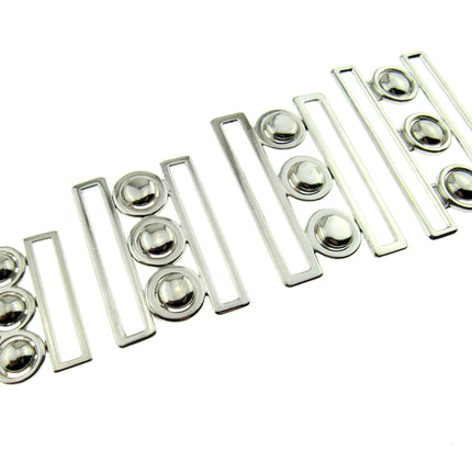 Silver Nurses Waspie Buckles - 4 x Sizes - ThreadandTrimmings
