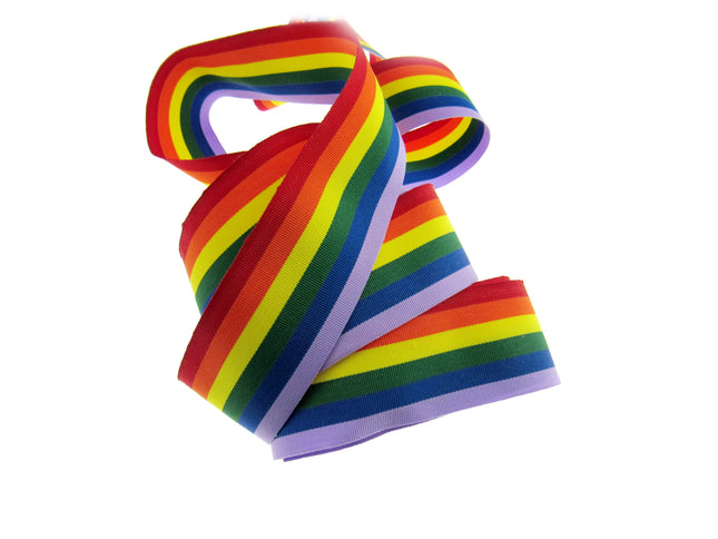 Rainbow Ribbon for Gay Pride Celebrations & Festivals 5m 10mm /25mm /35mm LGBTQ - ThreadandTrimmings