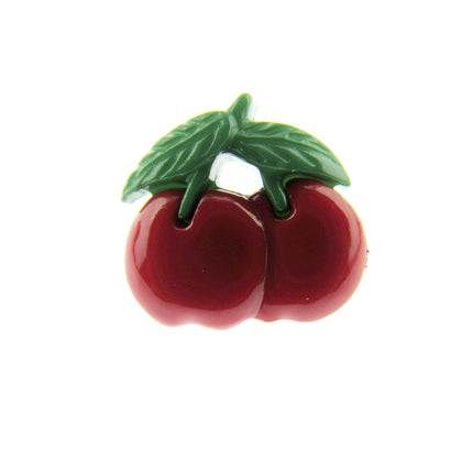Cherry Shaped Buttons with Shank for Children's Knit Garments 15mm x 12mm CN23 - ThreadandTrimmings
