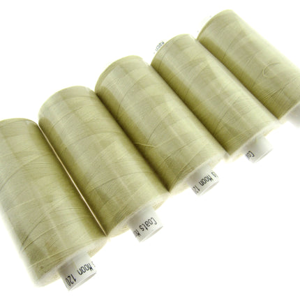 ** 5 x 1000 YARD MOON SPUN POLYESTER SEWING THREAD - CHOOSE YOUR COLOUR - ThreadandTrimmings