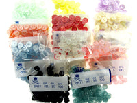 Round Dished Edge Buttons / Fruit Gum Buttons - Pack of 100 - 11 Colours - ThreadandTrimmings