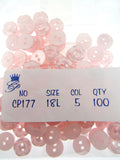 Round Dished Edge Buttons / Fruit Gum Buttons - Pack of 100 - 11 Colours - ThreadandTrimmings