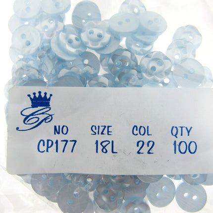 Round Dished Edge Buttons / Fruit Gum Buttons - Pack of 100 - 11 Colours - ThreadandTrimmings