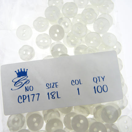 Round Dished Edge Buttons / Fruit Gum Buttons - Pack of 100 - 11 Colours - ThreadandTrimmings