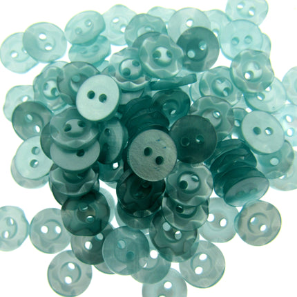 Round Dished Edge Buttons / Fruit Gum Buttons - Pack of 100 - 11 Colours - ThreadandTrimmings