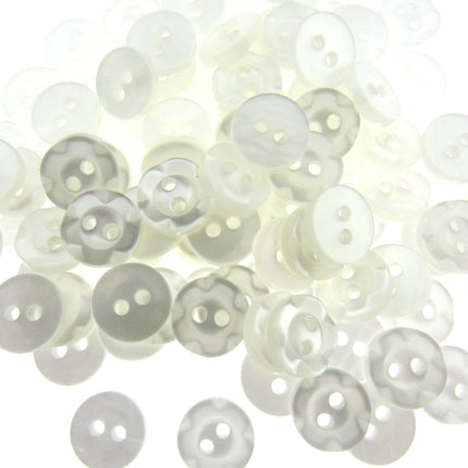 Round Dished Edge Buttons / Fruit Gum Buttons - Pack of 100 - 11 Colours - ThreadandTrimmings