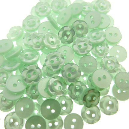 Round Dished Edge Buttons / Fruit Gum Buttons - Pack of 100 - 11 Colours - ThreadandTrimmings