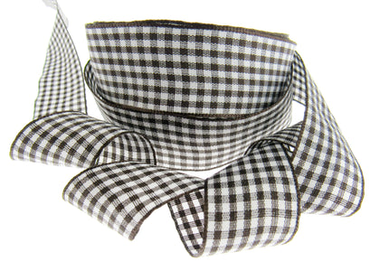 Gingham Ribbon - Choice of 14 Lovely Colours & 3 Sizes - 5mm, 10mm & 25mm - ThreadandTrimmings