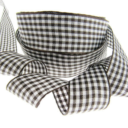 Gingham Ribbon - Choice of 14 Lovely Colours & 3 Sizes - 5mm, 10mm & 25mm - ThreadandTrimmings
