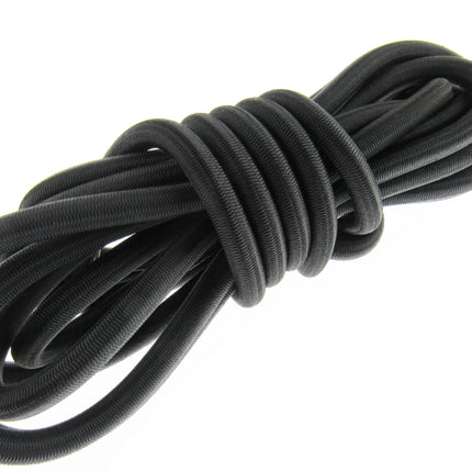 Bungee Elastic Shock Cord Black Round Strong Elastic 4mm 5mm 6mm 8mm 10mm - ThreadandTrimmings