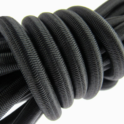 Bungee Elastic Shock Cord Black Round Strong Elastic 4mm 5mm 6mm 8mm 10mm - ThreadandTrimmings