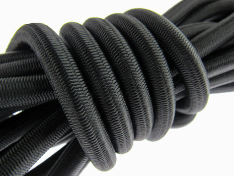 Bungee Elastic Shock Cord Black Round Strong Elastic 4mm 5mm 6mm 8mm 10mm - ThreadandTrimmings