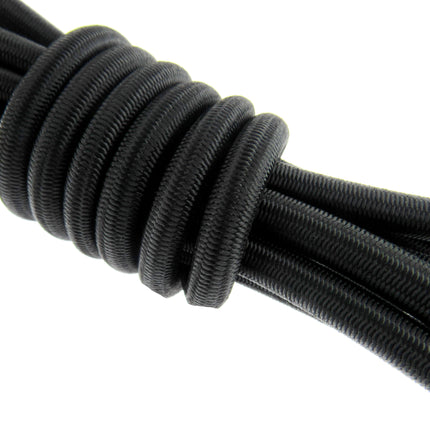 Bungee Elastic Shock Cord Black Round Strong Elastic 4mm 5mm 6mm 8mm 10mm - ThreadandTrimmings
