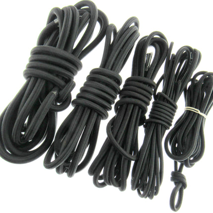 Bungee Elastic Shock Cord Black Round Strong Elastic 4mm 5mm 6mm 8mm 10mm - ThreadandTrimmings