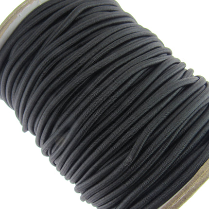 Bungee Elastic Shock Cord Black Round Strong Elastic 4mm 5mm 6mm 8mm 10mm - ThreadandTrimmings