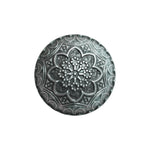 Antique Silver Metal Crested Button with Shank