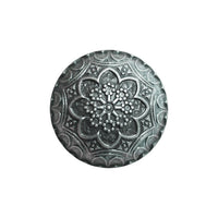 Antique Silver Metal Crested Button with Shank