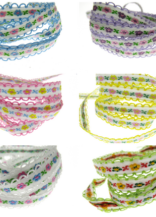 Daisy Ribbon Braid With Picot Edge - 12mm Wide - Pretty, Cute & Elegant