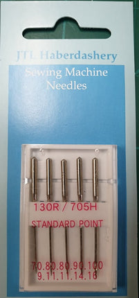 ** DOMESTIC SEWING MACHINE NEEDLES - LEATHER/JEANS/STANDARD WITH FLAT SHANK - ThreadandTrimmings