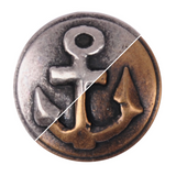 Round Metal Anchor Buttons - Modern Twist Anchor Shank Button  15mm 19mm 23mm